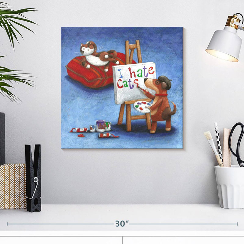 Ashelle I Hate Cats, 16" H x 16" W