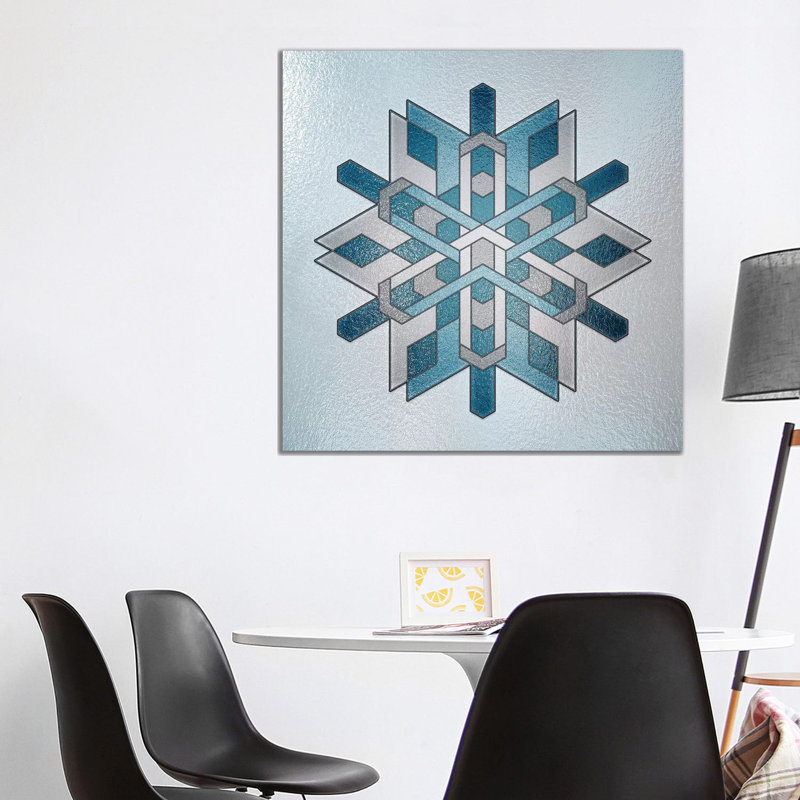 Structural Snowflake by 5by5collective - Wrapped Canvas Print, 93.98 cm H x 93.98 cm W x 1.91 cm D