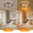 19.68" Ceiling Light with Vintage Colored Glass Shade