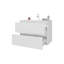Meuble-lavabo flottant avec deux tiroirs et lavabo Smoot, blanc
