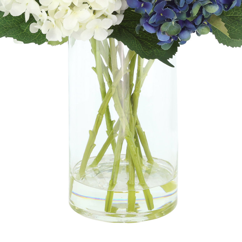 Arrangement floral d'hortensia, Bleu / blanc