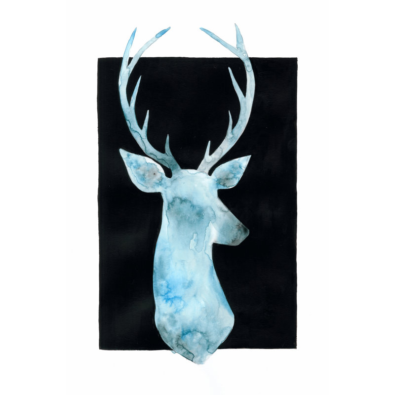 White Tail Bust I 1 Piece Wrapped Canvas Painting, 30cm H x 20cm W x 3.8cm D