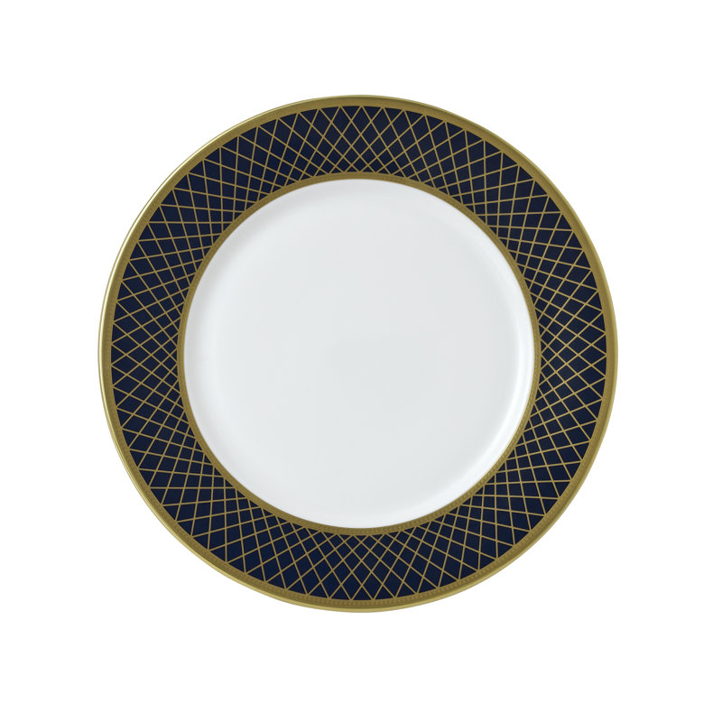 Majestic Handmade Bone China Dinner Plate, Navy Blue