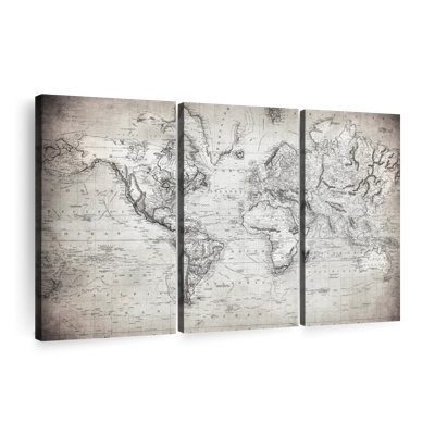 " Simple World Map " by Tess P 3 - Pieces