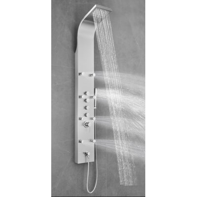 Panneau de pomme de douche fixe en acier inoxydable à effet cascade