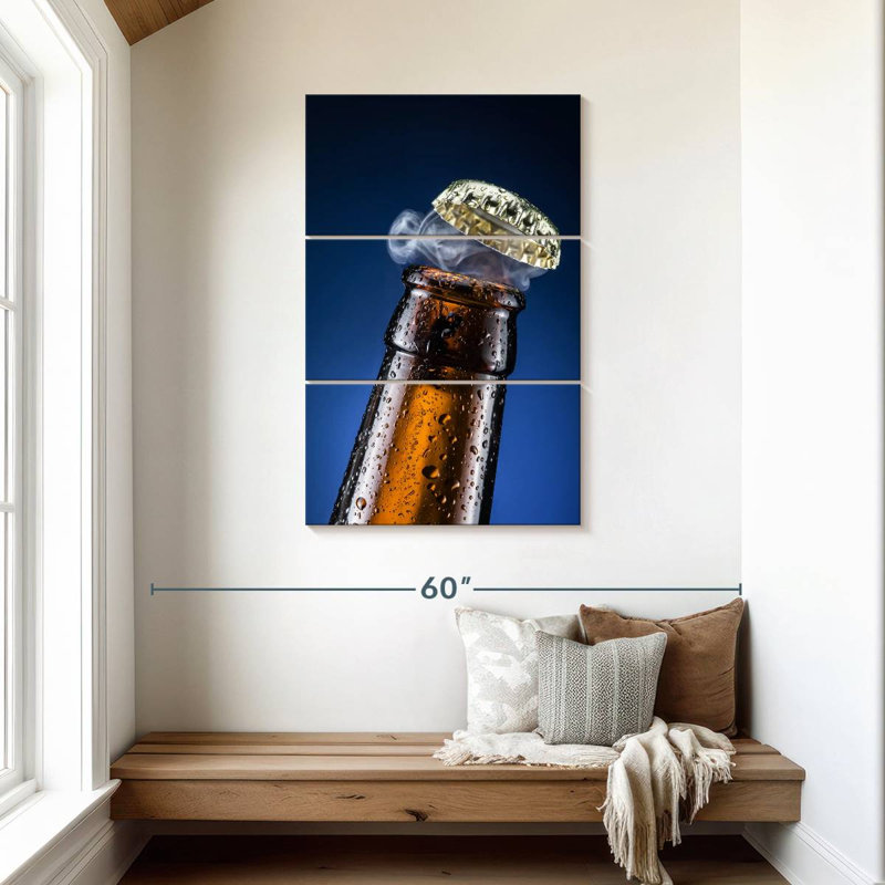 Yarlin Beer Bottle Cap, 45" H x 28" W
