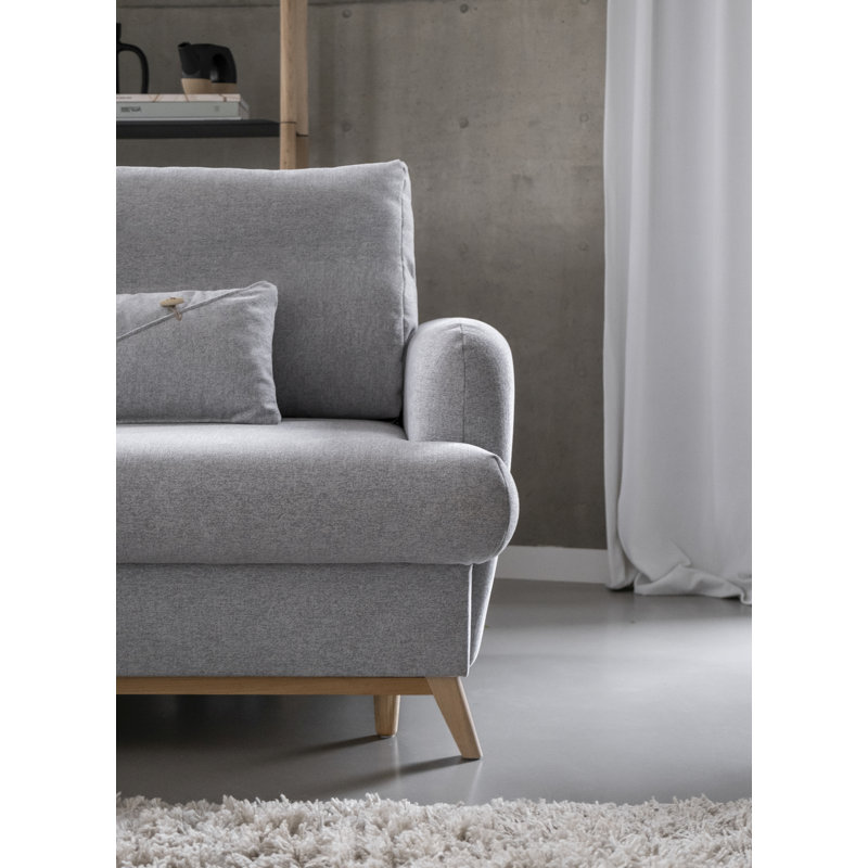 Scandic Lagom Corner Sofa Bed, Left Hand Facing, Brick Red