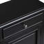 55.5 in. Black Solid Wood 3 Drawer 3 Door Sideboard_Buffet Table-1086834130