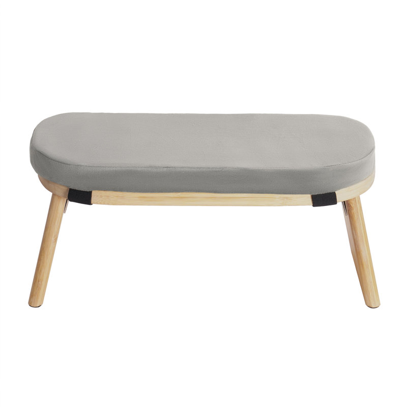 Foldable Ergonomic Kneeling Chair Meditation Bench, Gray