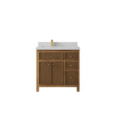 36'' Single Bathroom Vanity with Quartz Top