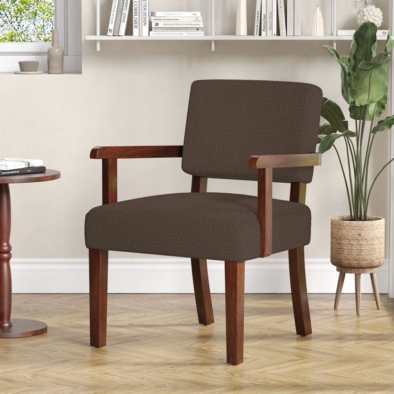Fauteuil d'appoint Naethan, Lin brun