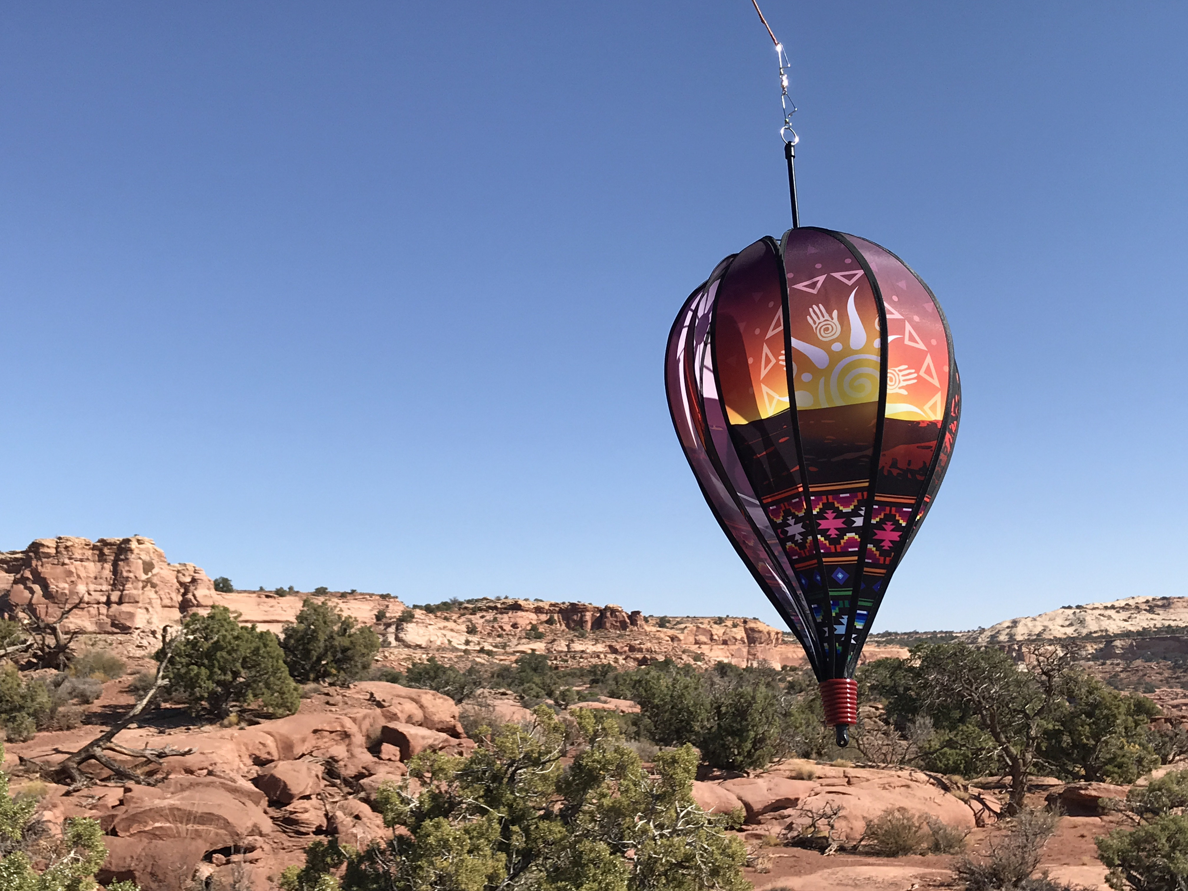 World Menagerie Southwest 10 Panel Hot Air Balloon Spinner | Wayfair