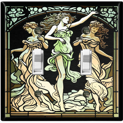 Nature Themed 2 - Gang Toggle Light Switch Standard Wall Plate