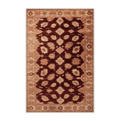 Machine Washable Overdyed Brown Area Rug