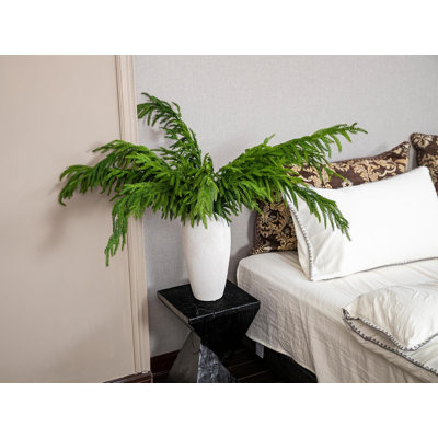 Lot de 6 branches de pin Norfolk de 99 cm (39 pouces), branches de verdure artificielle réalistes pour sapin, couronne, guirlande et décoration intérieure