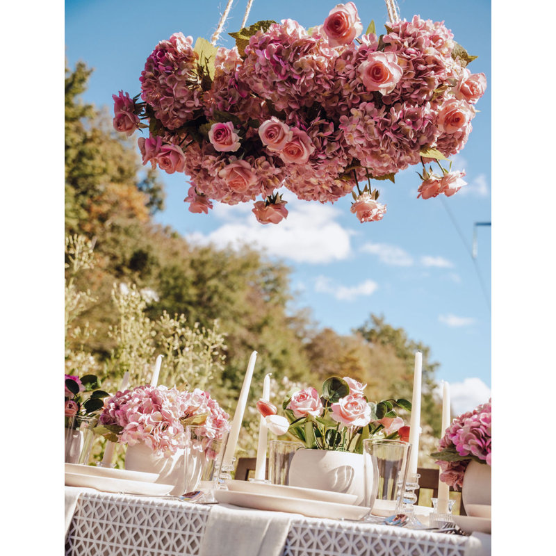 Virelia RealTouch Garden Chandelier, Pink