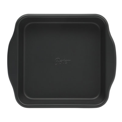 Oster Teston Platinum Collection 8 Inch Nonstick Carbon Steel Square Cake Pan in Matte Black