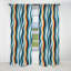 Motif rayé bleu minimaliste épuré - 1 rideau occultant rayé - 1 panneaux-107546085