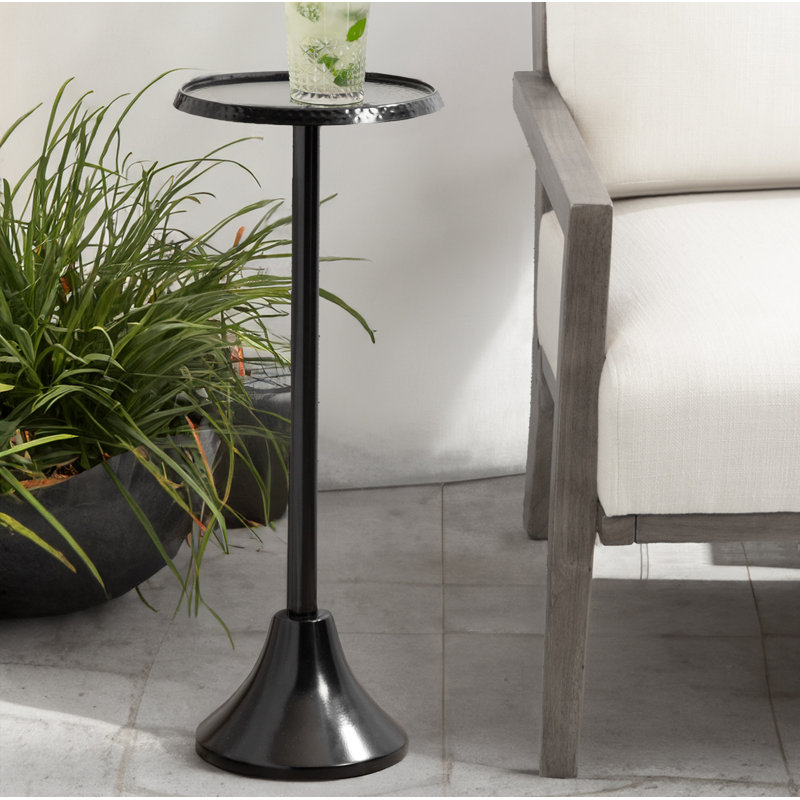 Table de bout Deanna, H 23 po x l 9 po x P 9 po, Shiny Black Base/ Shiny Black Top