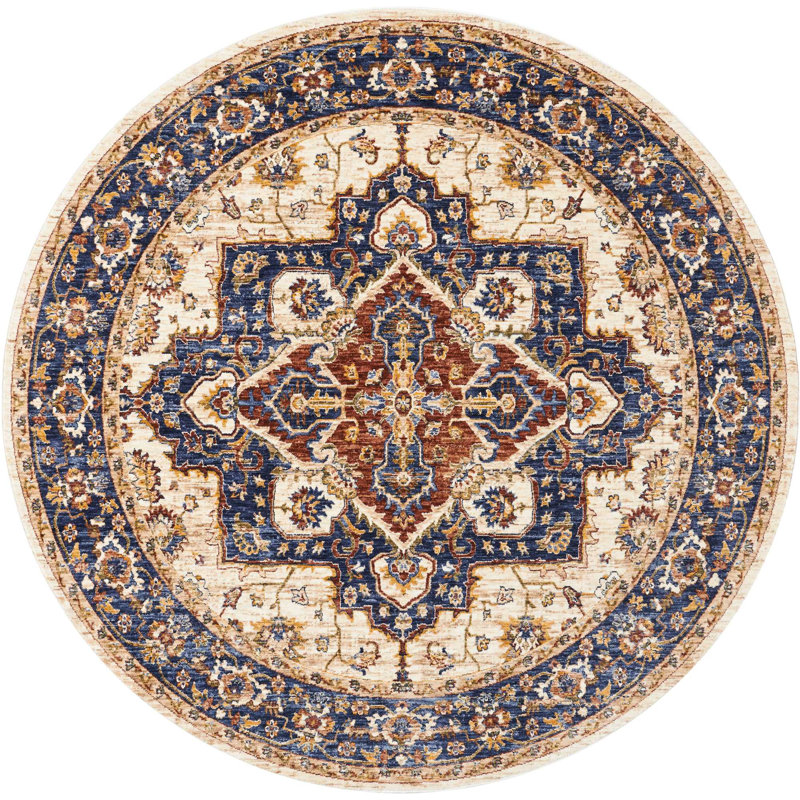 Oriental Indoor Rug, Round 5'