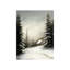 «Snowscape Forest Landscape», art mural sur toile sans cadre 12 po x 16 po