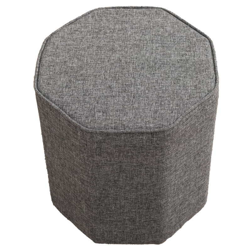 Caiomhe Upholstered Ottoman, Gray Polyester/Cotton