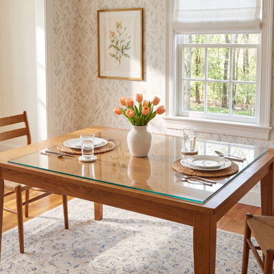 Clear Tempered Glass Table Top 20 Inch Square Flat Polish Edge with 1/4 Inch Thickness for Dining, Coffee or Side Tables by Fab Glass and Mirror