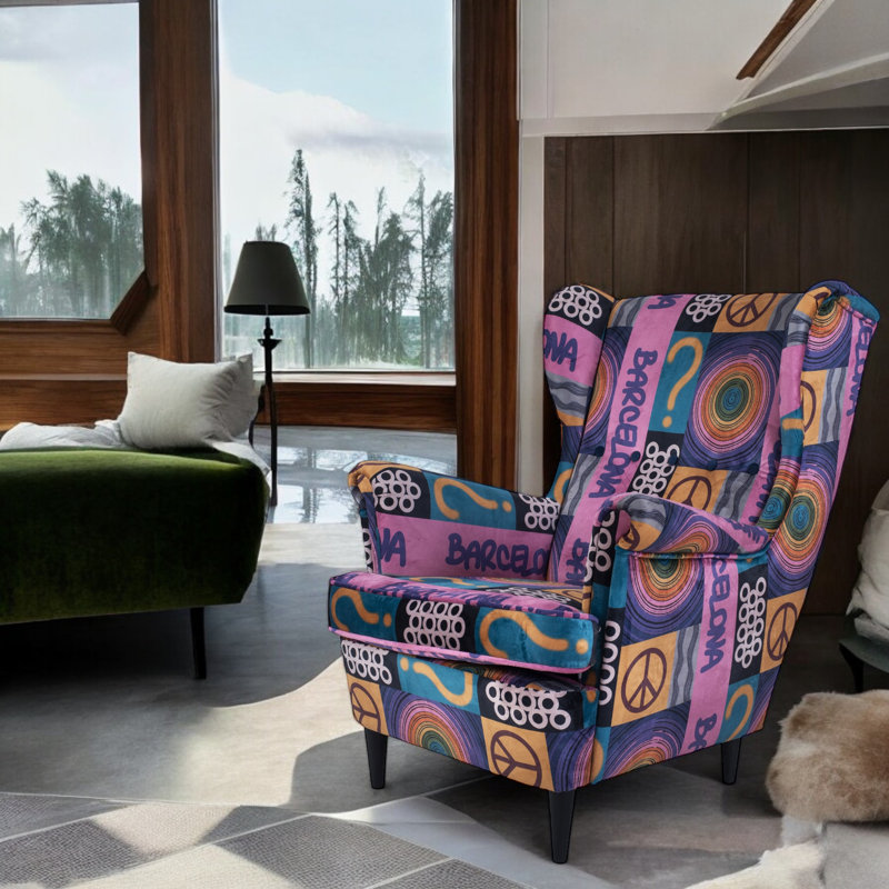 Callison Velvet Wingback Chair