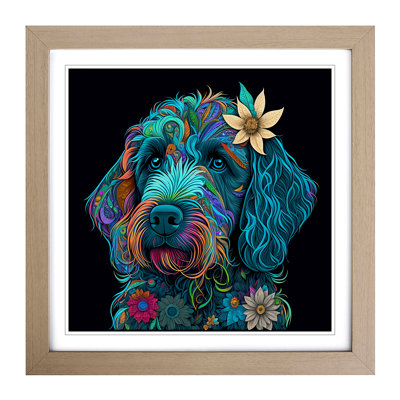 Labradoodle Paisley - Single Picture Frame Print