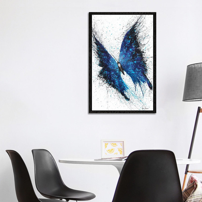 Tropical Wings by Ashvin Harrison - Print on Canvas, Black Framed, 101.6 cm H x 66.04 cm W