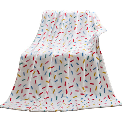 Kate Aurora Ice Cream Sprinkles Galore Kids Oversized Accent Throw Blanket - 50 in. x 70 in.