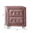 Elegant Pink Nightstand With Spacious Drawers - Enhance Bedroom Ambiance And Style Pulls Accent