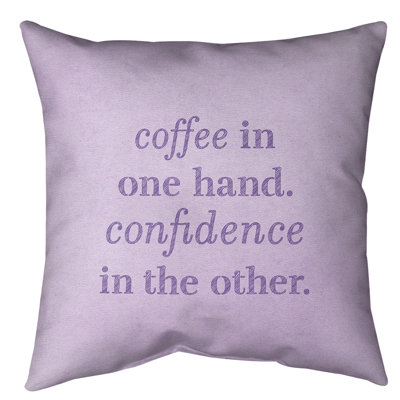 Coussin de sol café & confidence