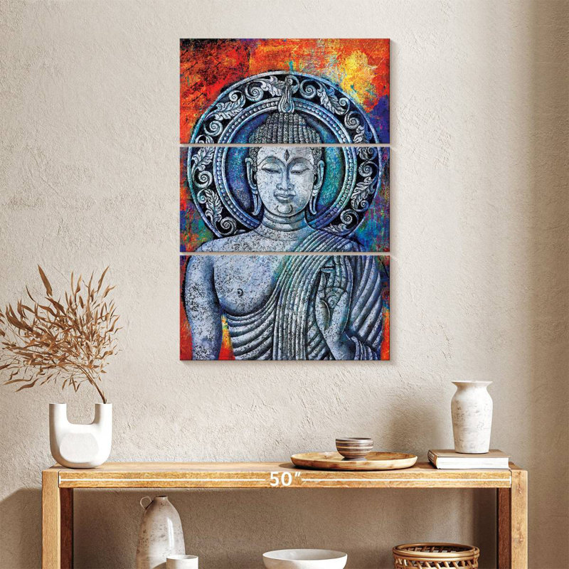 Portrait de Bouddha Leisha, H 32 po x l 20 po