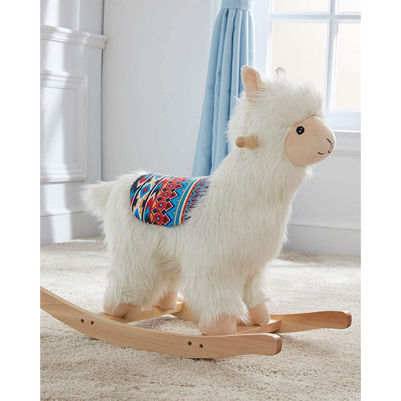 Asweets Alpaca Soft Plush Ride-on Rocker