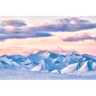 Arctic Mountain Sunrise by Troutnut - Wrapped Canvas Print