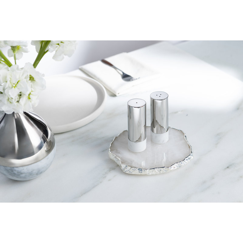Anna New York Salt And Pepper Shaker Set, Silver