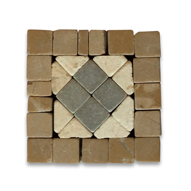Carreau de mosaïque en marbre classique pour mur et plancher 2 po x 2 po Classic Jade