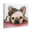 «Royal Frenchie», impression sur toile-66679246