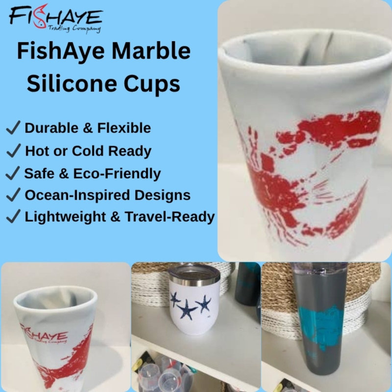 Verrerie durable en marbre côtier FishAye Sili