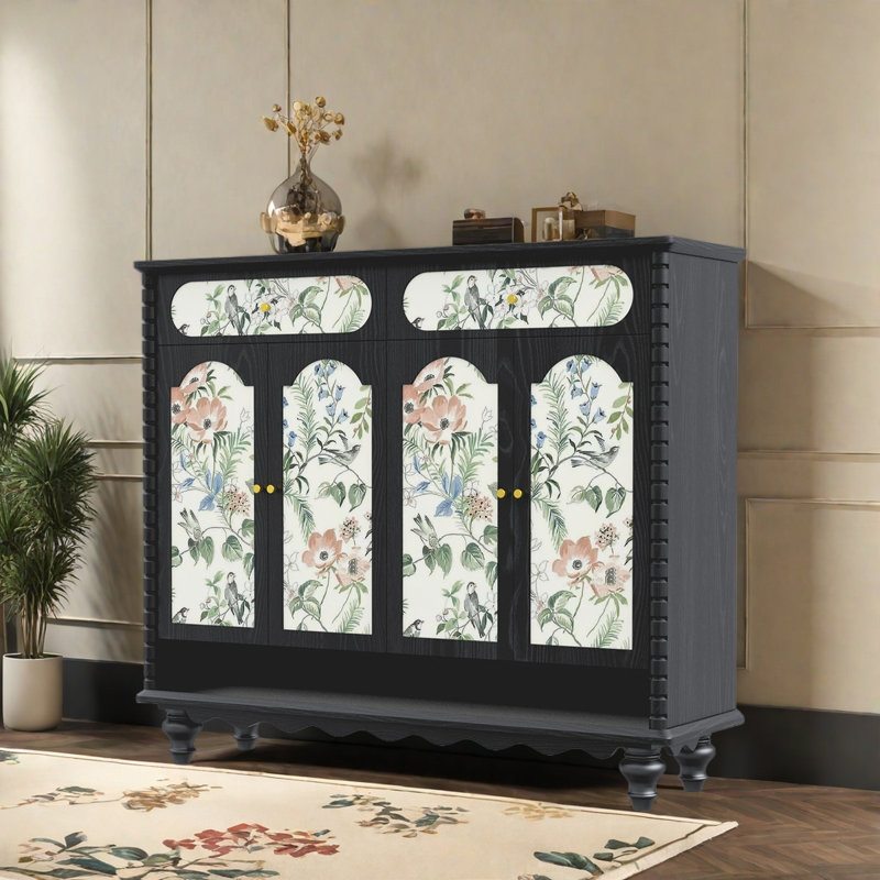 Large Capacity Multi - Layer Storage Cabinet, Black