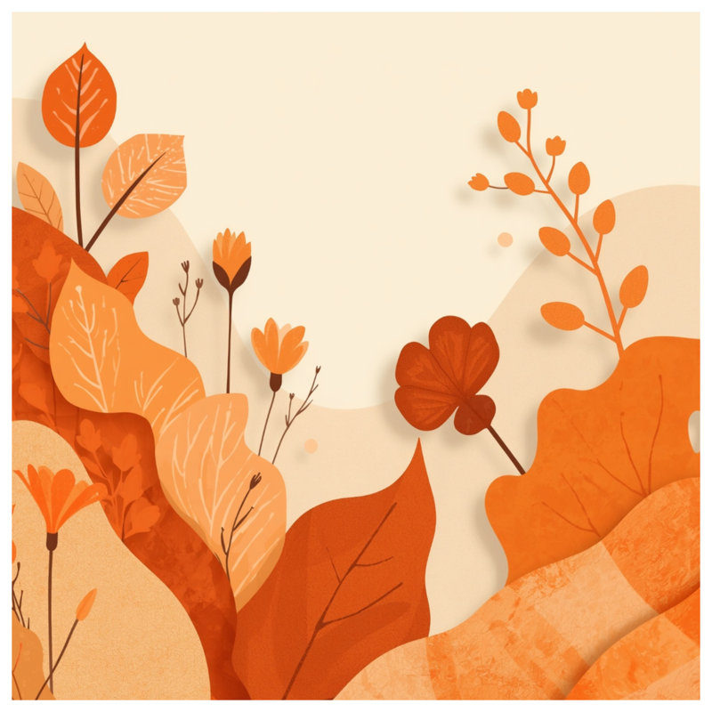 Édredon Autumn Foliage Illustration, Lit simple
