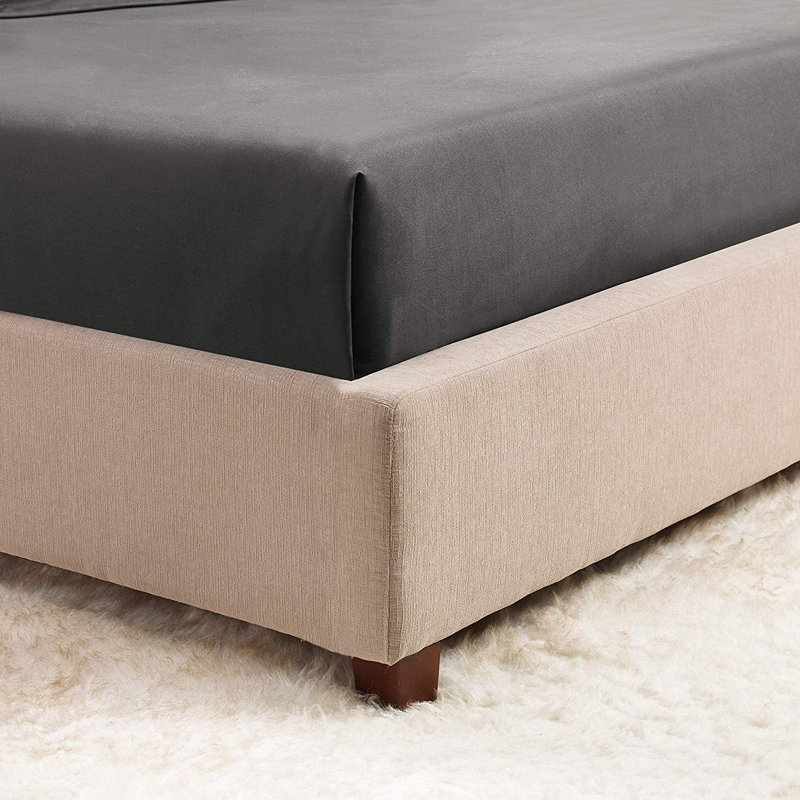 Microfiber Fitted Sheet, California King, Gray