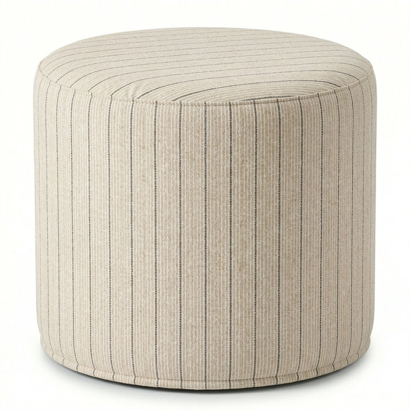 Berlin Gardens Lilly Hive 20" Round Pouf, Beige