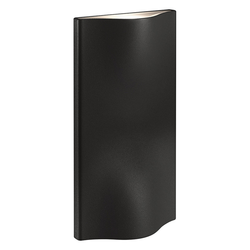 Kurvey LED Outdoor Wall Light, Black