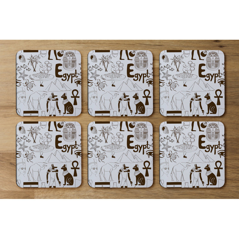 Square 6 Piece Coaster Set