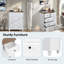 Commode avec 5 tiroirs et poignées en métal