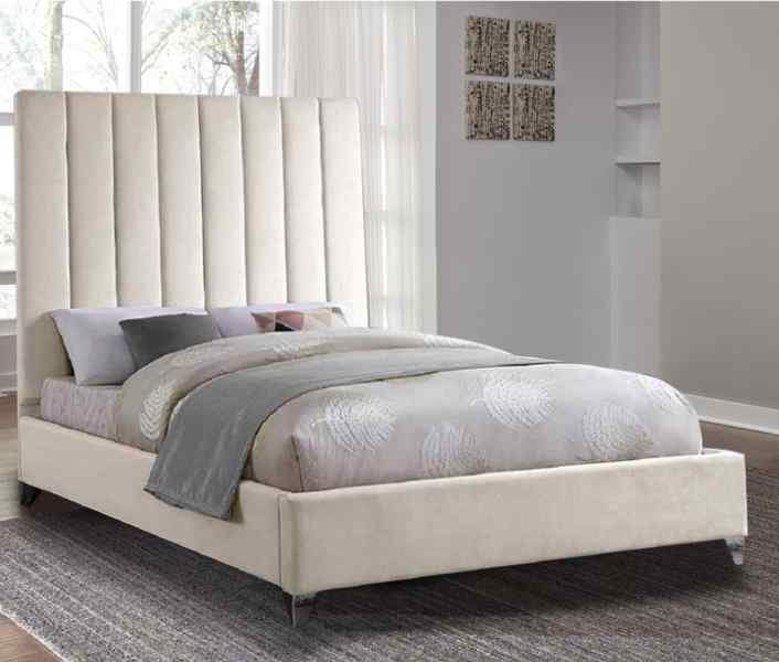 Upholstered Bed, Single (3'), Cream