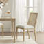 Dining Chair Of Two - Solid Wood, Synthetic Cane Back, Upholstered Seat With Comfy Cushion Pad, Assembly Tools Included 2 Wood Chairs Attached Required