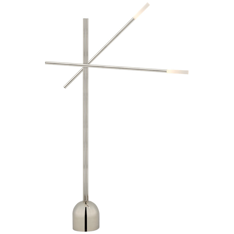 Rousseau LED Floor Lamp, Polished Nickel